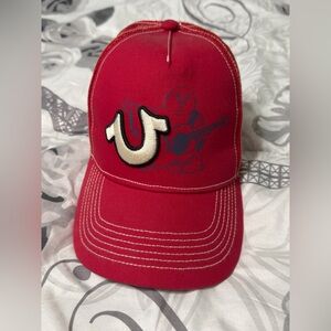 Red True Religion Cap with Logo